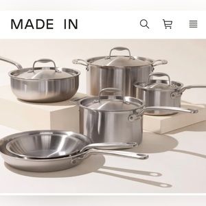 Made In 10 Piece Stainless Clad Cookware Set